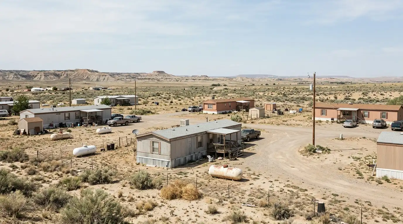 Homes and landscape around Blanco